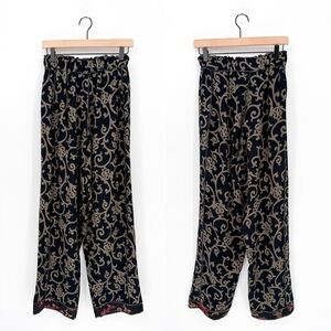 Vintage Nothing Matches Artsy Mixed Print Lagenlook Straight Leg Pants Size 1